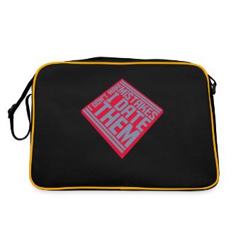 Date Mistakes Quote Logo - Retro Bag - black/gold - Back
