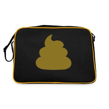 Symbol shit pile disgusting - Retro Bag - black/gold - Back