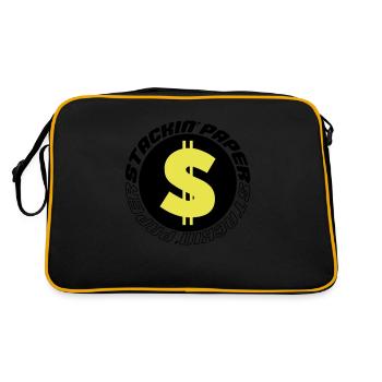 Papier empilé 002 - Sac Retro - noir/or - Dos