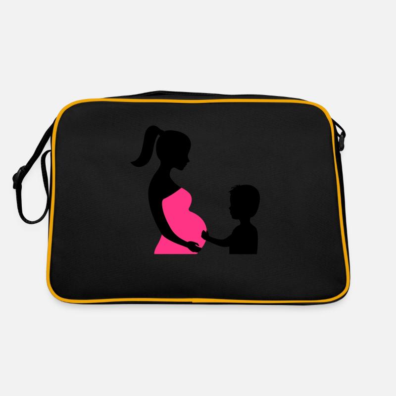 Schwanger mit Sohn Retro Tasche