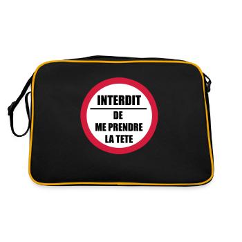 Interdit de me prendre la tête - Sac Retro - noir/or - Dos