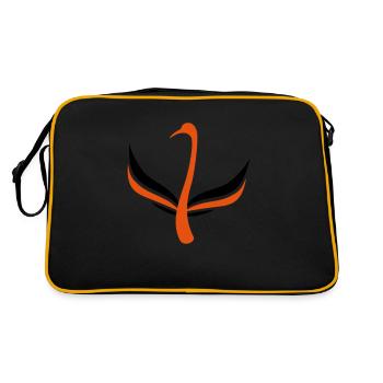 Schwan 2fbg - Retro Tasche - Schwarz/Gold - Hinten