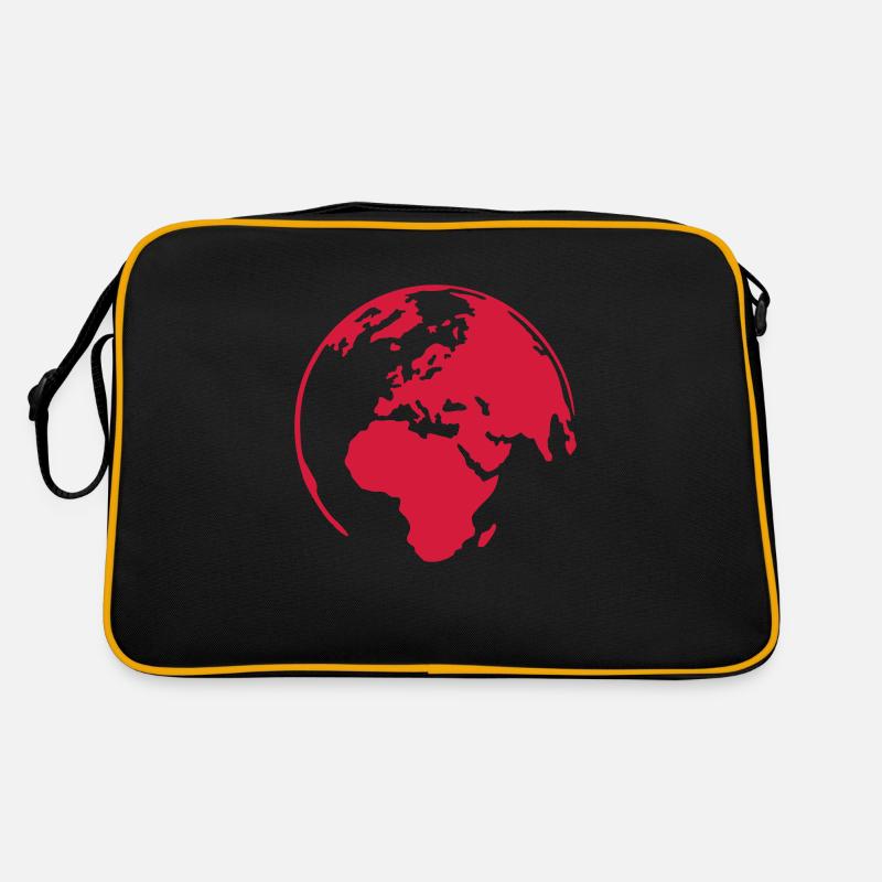 earth - Retro Tasche - Schwarz/Gold