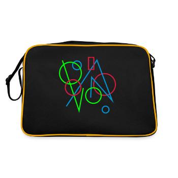 Les lignes et les formes - Sac Retro - noir/or - Dos