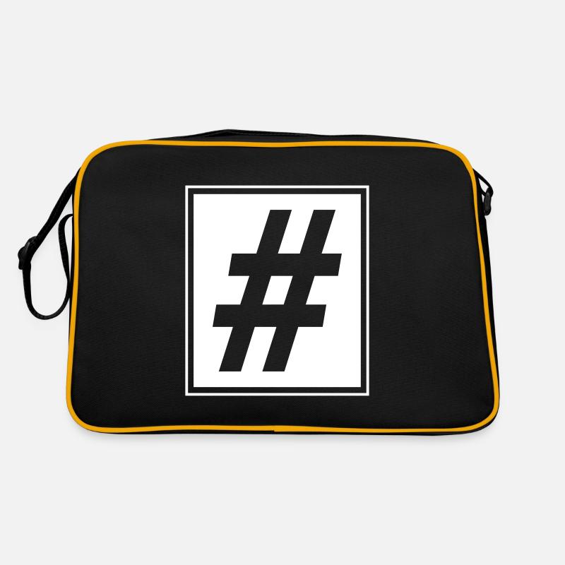 raute hashtag symbol Retro Tasche