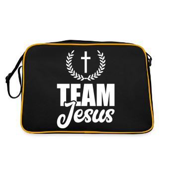 team jesus crois - Sac Retro - noir/or - Dos