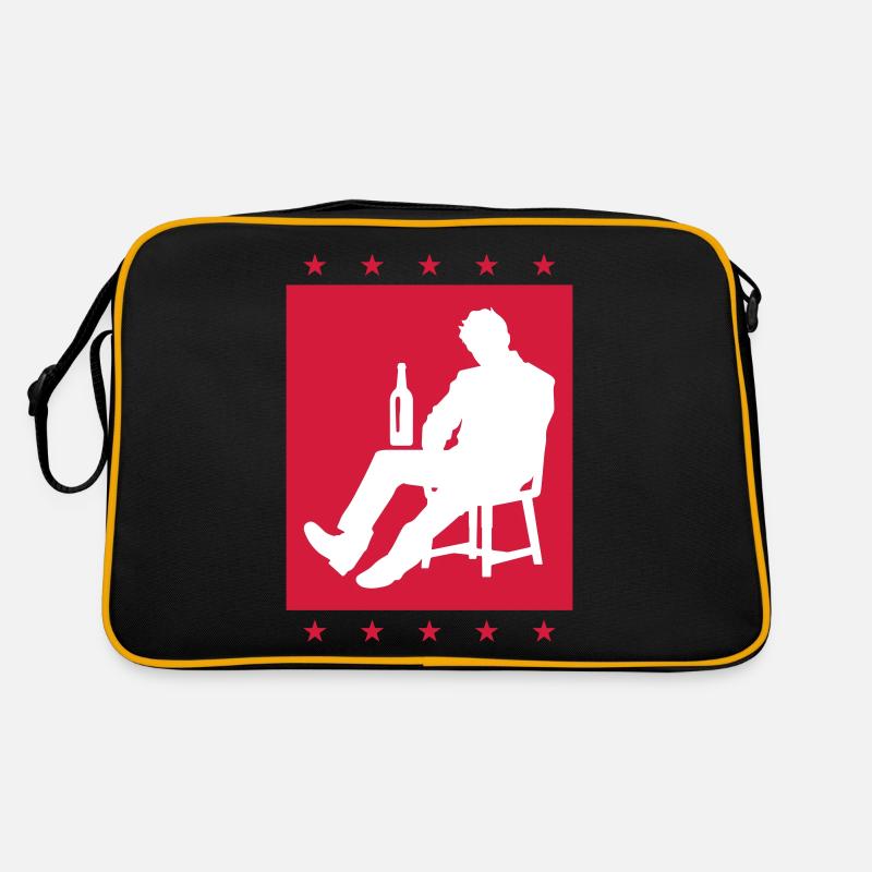 Drunk Man Drinking Drunk Retro Bag