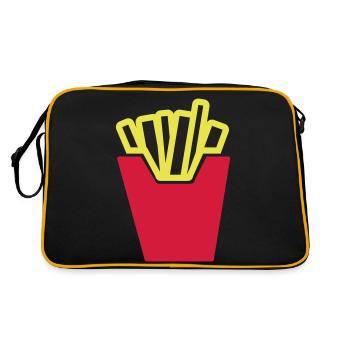 pommes - Retro Tasche - Schwarz/Gold - Hinten