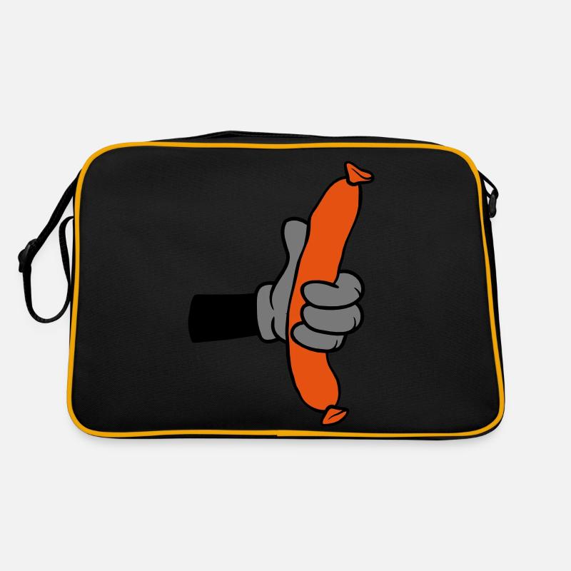 Comic Hand Holds Saucisse Sac Retro