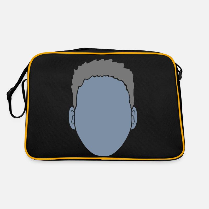 Leeres Gesicht Kopf Design Retro Tasche