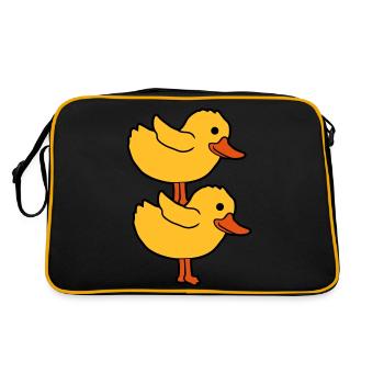 2 poussins empilés l’un sur l’autre - Sac Retro - noir/or - Dos