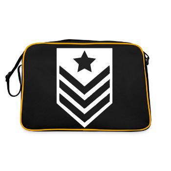 abzeichen - Retro Tasche - Schwarz/Gold - Hinten