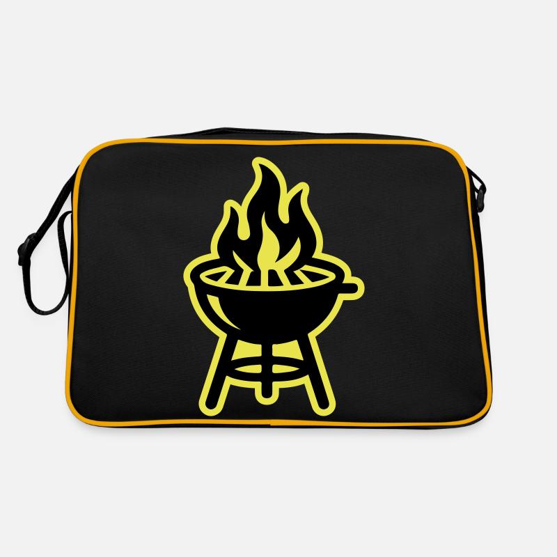 Grill Symbol Fire Retro Bag