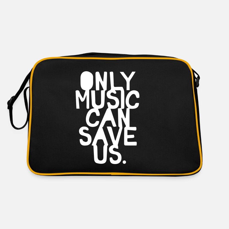 Only Music Can Save Us - Retro Tasche - Schwarz/Gold
