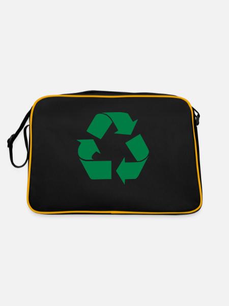 Recycle - Retro Bag - black/gold - Back