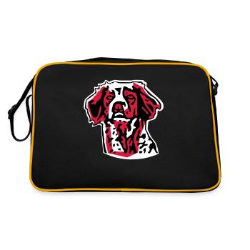 épagneul breton - Sac Retro - noir/or - Dos