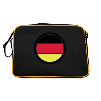 Allemagne emblème - Sac Retro - noir/or - Dos