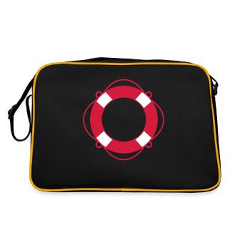 Bouée de sauvetage - Sac Retro - noir/or - Dos