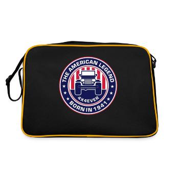 American Legend YJ - Retro Tasche - Schwarz/Gold - Hinten