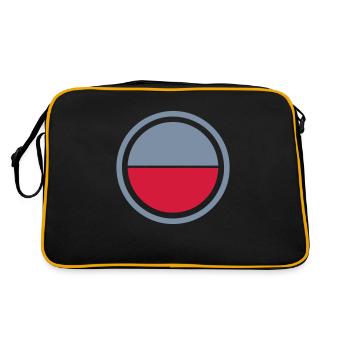 Emblème de la Pologne - Sac Retro - noir/or - Dos