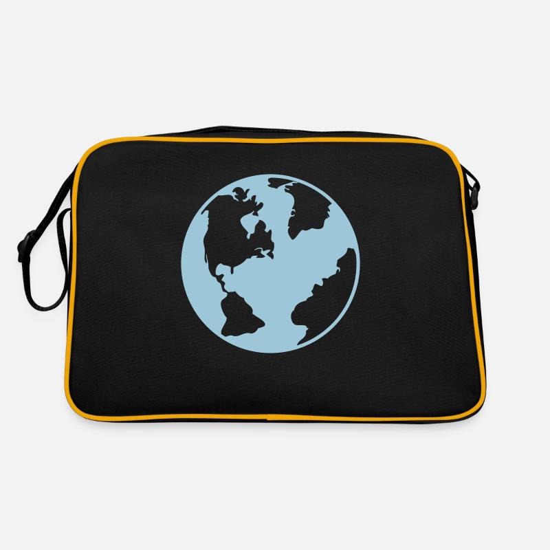 blauer planet - Retro Tasche - Schwarz/Gold