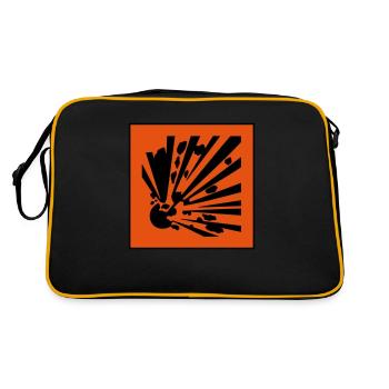 explosive hazard symbol - Retro Bag - black/gold - Back
