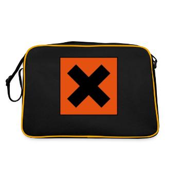irritant hazard symbol - Retro Bag - black/gold - Back