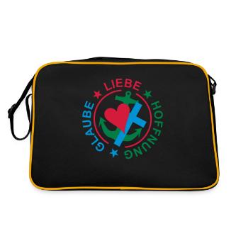 Faith Hope Love / COEUR CROIX ANCRE - Sac Retro - noir/or - Dos