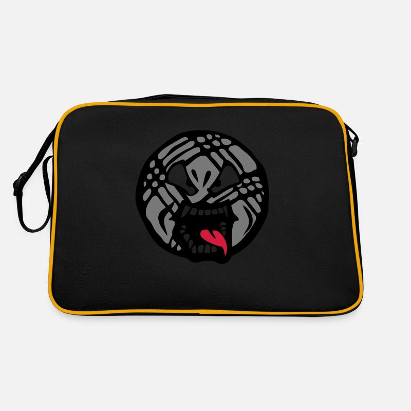 petanque cartoon face langue gueule des Sac Retro