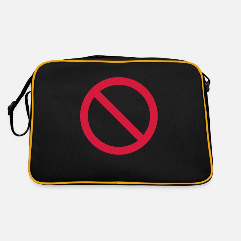 verboten_f1 - Retro Tasche - Schwarz/Gold