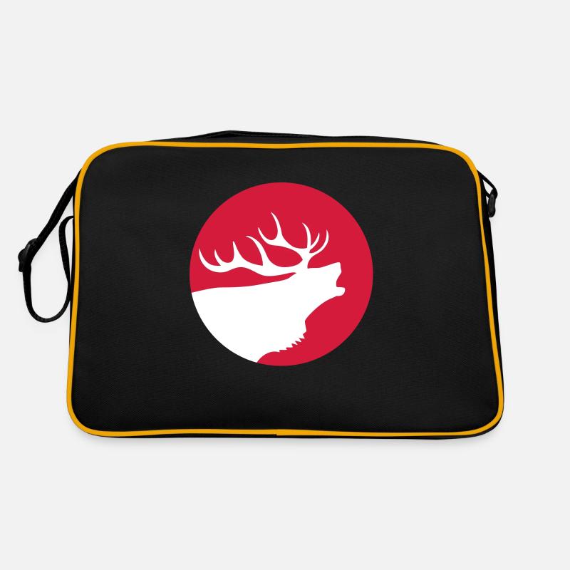 Roaring deer design Retro Bag