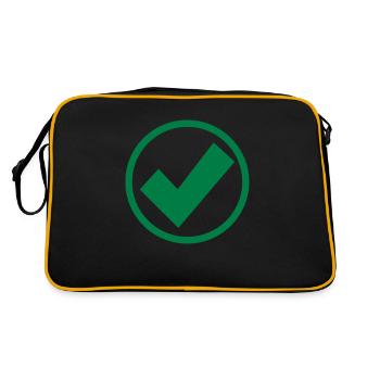 check mark - Retro Bag - black/gold - Back