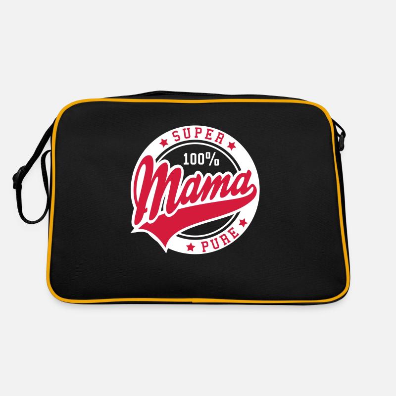 100 percent PURE SUPER MAMA 2C - Retro Bag - black/gold