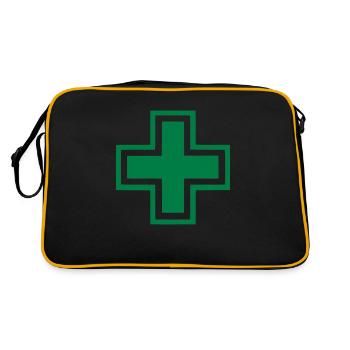 croix verte pharmacie pour pharmacien - Sac Retro - noir/or - Dos