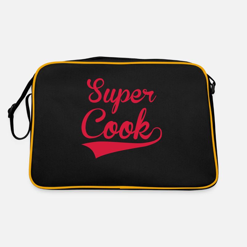 Super Cook - Retro Tasche - Schwarz/Gold