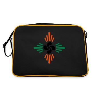 croix basque - lauburu 52 - Sac Retro - noir/or - Dos