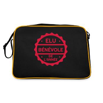 Bénévole / Humanitaire / Solidaire / Aide - Sac Retro - noir/or - Dos