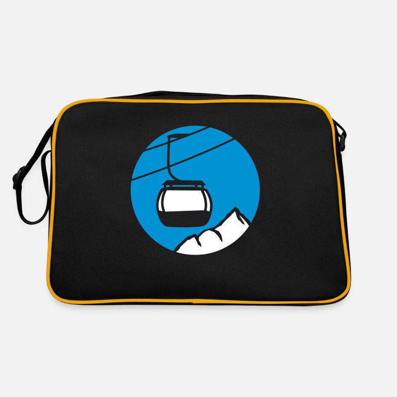 montagnes cercle logo logo hoverway un seul coup Sac Retro