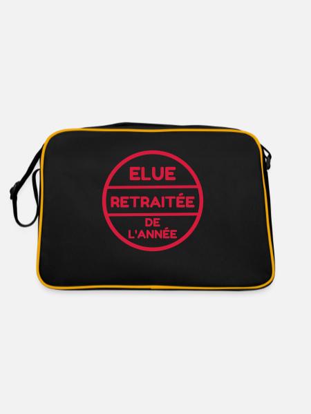 Retirement Retired Ruhestand Retraite Retraitée - Retro Bag - black/gold - Back