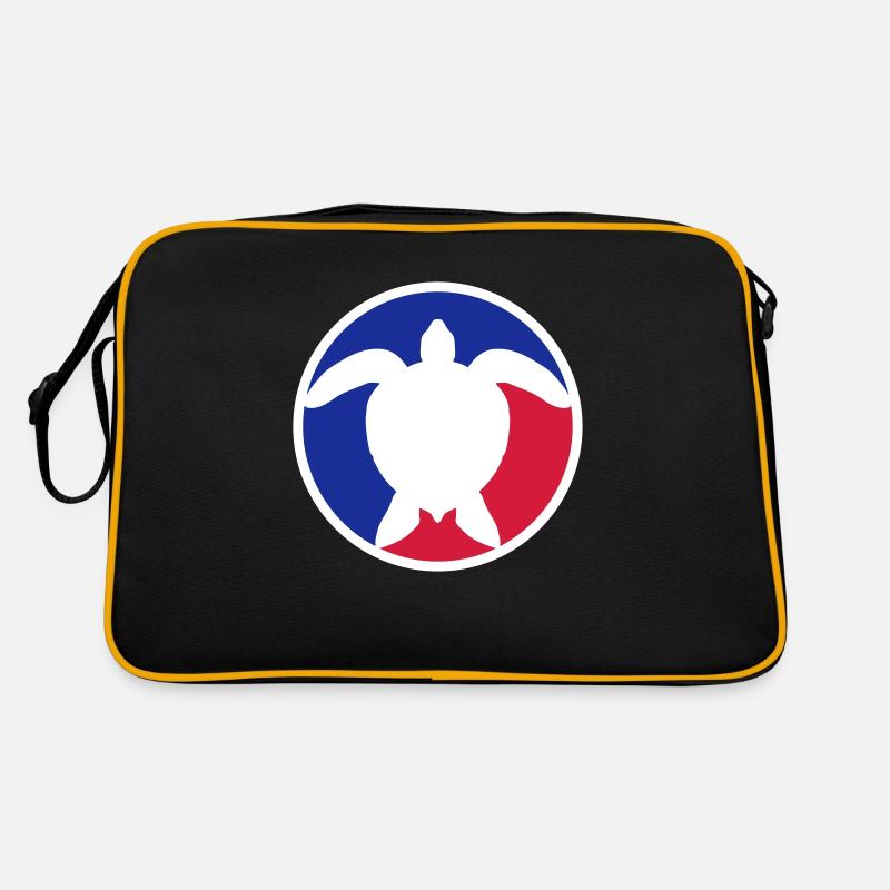 Tortue d'eau bleue rouge Sac Retro