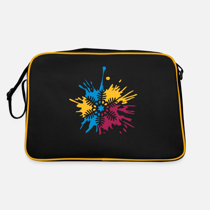 Bunter Geschmolzener Schneestern Retro Tasche