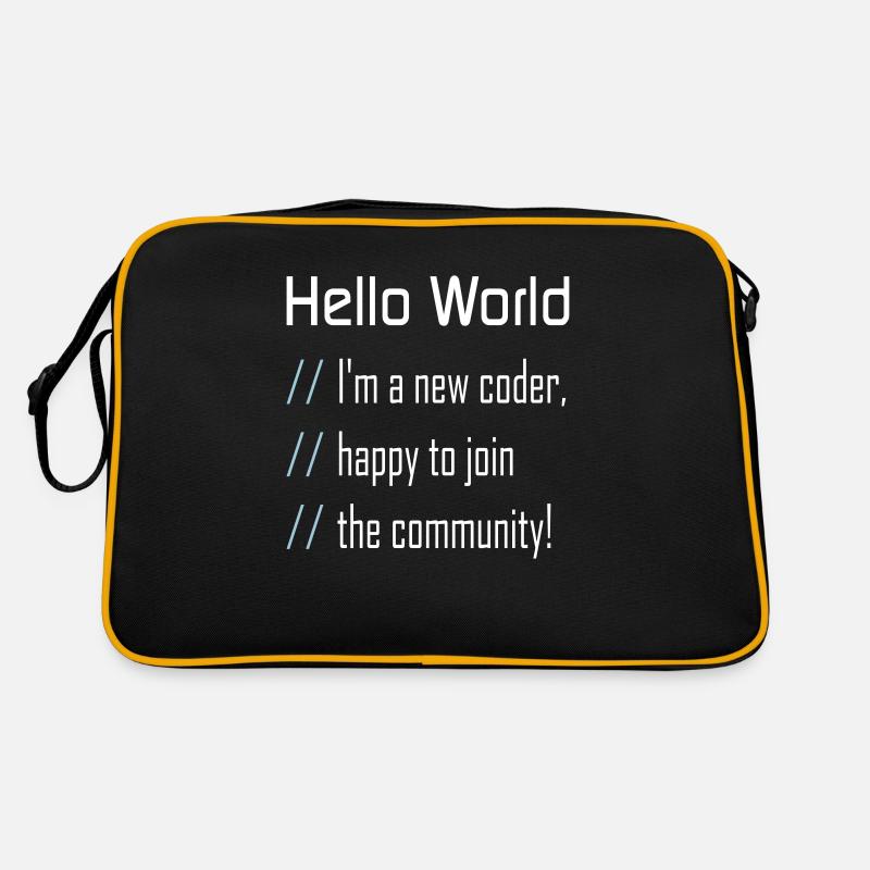 Hello World, 'my new coder Retro Bag