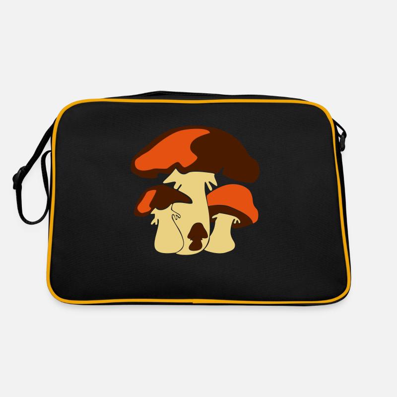 Vier Pilze Retro Tasche