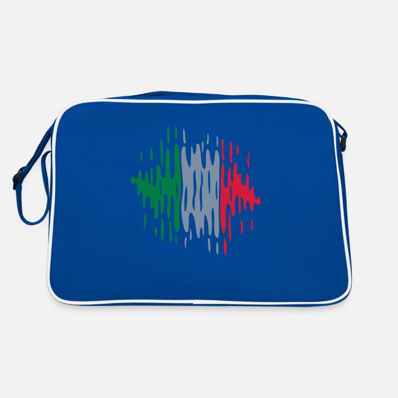 Italien Flagge Wellen Retro Tasche