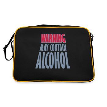 Avertissement peut contenir de l’alcool - Sac Retro - noir/or - Dos