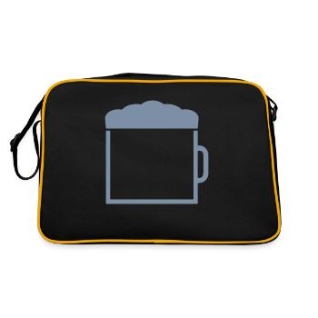 Text frame beer glass jug - Retro Bag - black/gold - Back