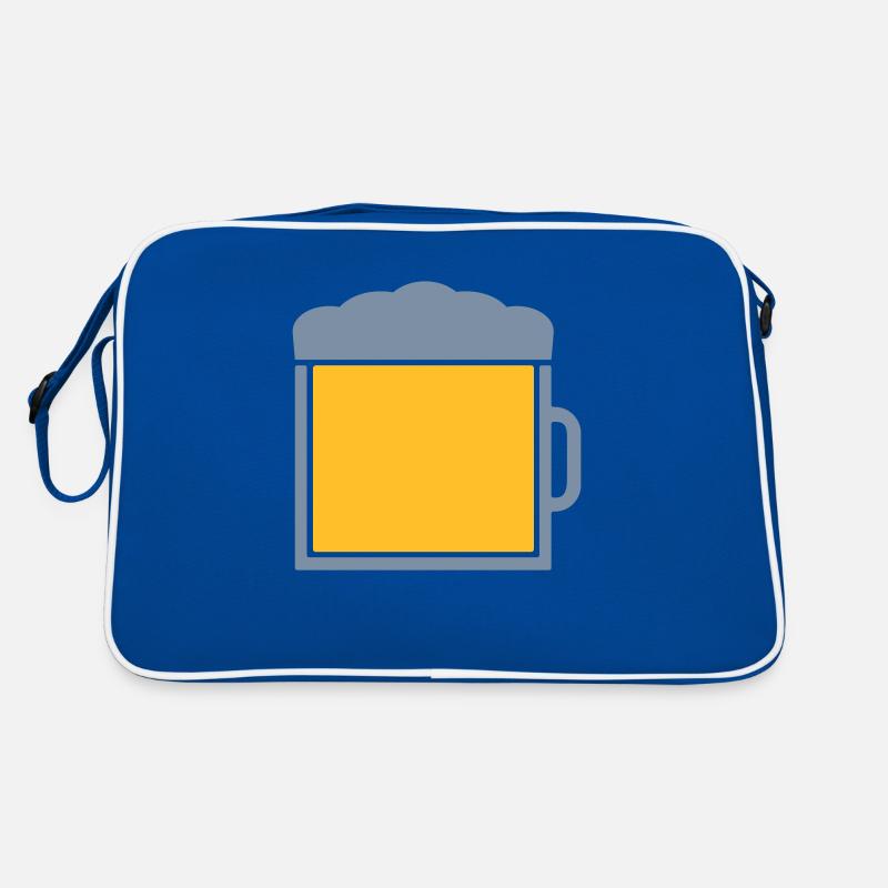 Logo de l’icône en grand verre à bière Sac Retro