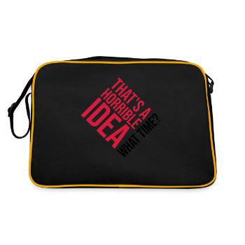 Thats a horrible Idea - Retro Tasche - Schwarz/Gold - Hinten