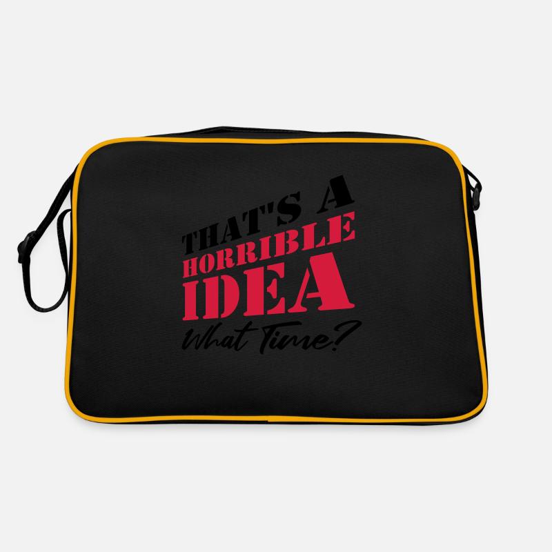 Saying Funny Terrible Idea Retro Bag