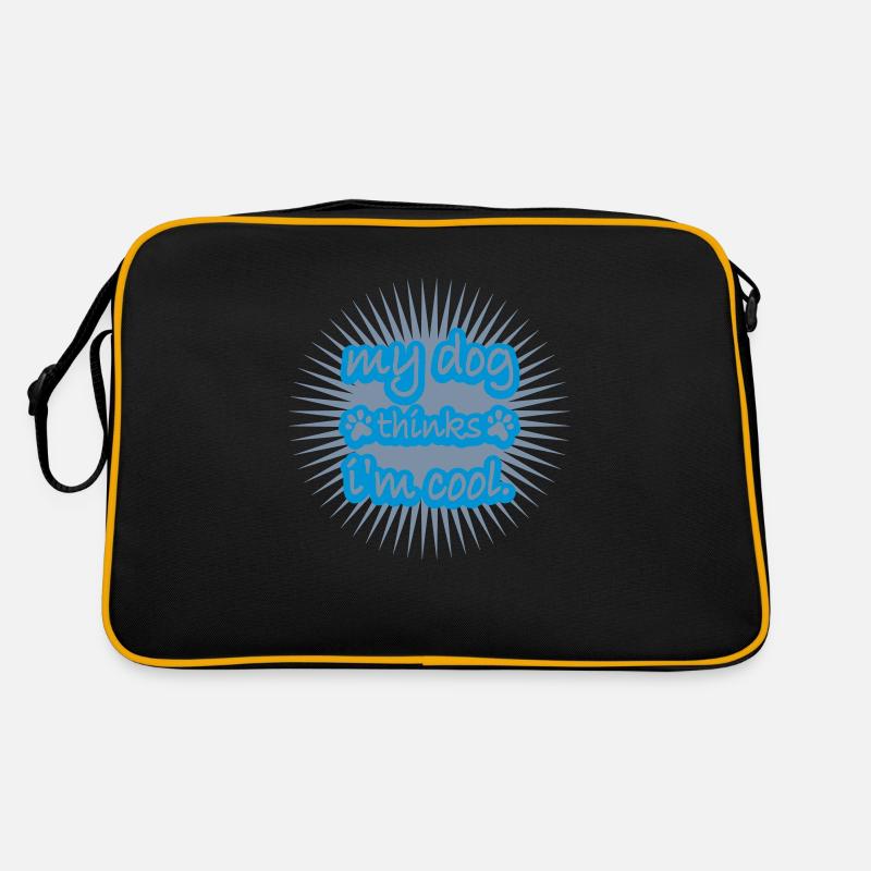 Dog thinks im cool Retro Tasche